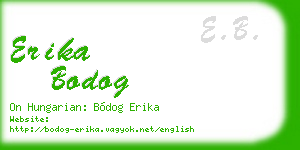 erika bodog business card