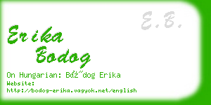 erika bodog business card